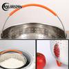 304 Stainless Steel Steamer Basket Instant Pot Accessories for 1.5/2/3/4/6/8L Instant Cooker with Silicone Covered Handle