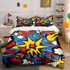 "Abstract Pop Art Decor Set" Bedding Set with 1 Duvet Cover 2 Pillowcases Single Double King Queen Gift
