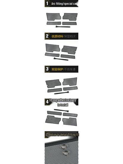 19 RX5MAX Insect-Proof Mesh Sequin Radiator Protection Net Cover Sticker Modification Accessory