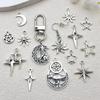 20pcs/Lot Mix Antique Silver Color Sun Moon Star Pendant Charms For Jewelry Making Supplies Witch Wicca Accessories DIY Bracelet