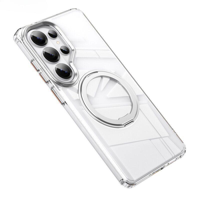

360° Magnetic Bracket Case For Samsung Galaxy S26 Ultra S25 S24 Plus S23 For Magsafe Clear Stand Holder Wireless Chrging Cover Galaxy S24+