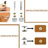 120Pcs Snap Fasteners Press Studs Set 12.5mm Metal Snap Buttons with 4 Install Tools No Sewing Snap Fastener Snaps Buttons Kit