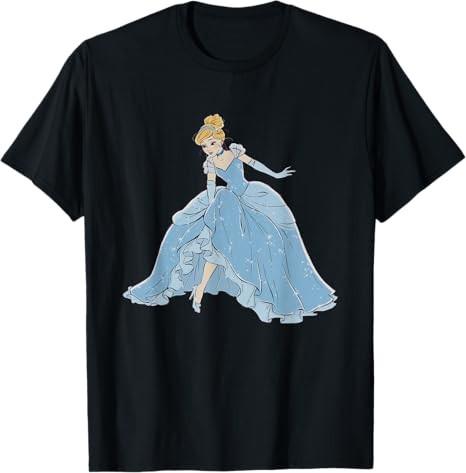 Princess Cinderella Once Upon A Time MidNight Black TShirt S