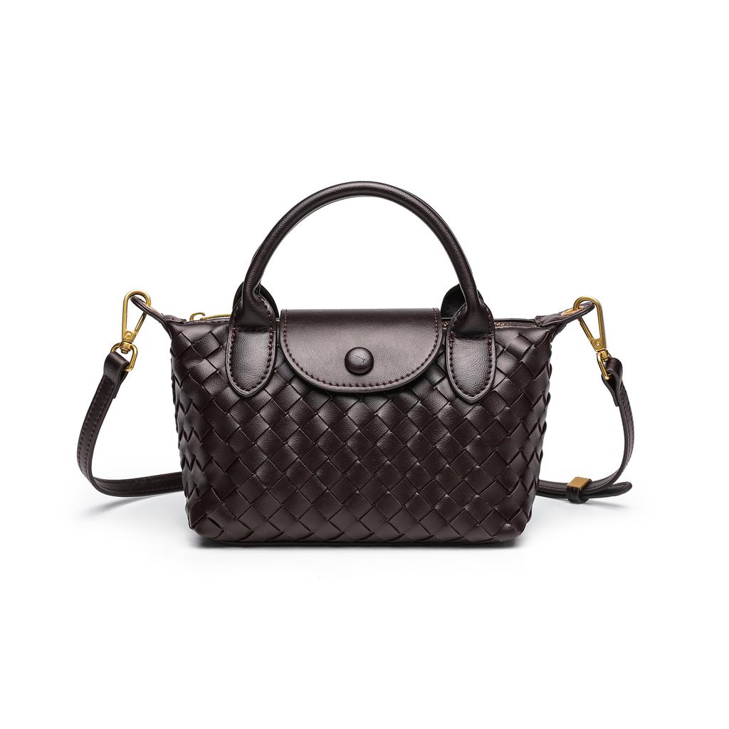 Hot-selling New Hand-woven Longxiang Bag Shoulder Dumpling Bag Commuter Light Luxury Handbag