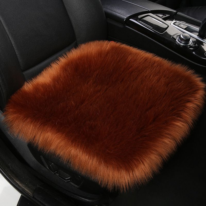 Winter Hairy Car Seat Cushion Warm Pillows Chairs Pads Comfortable Decorative Solid Cushions Sofa Living Room Back Pillow Ins