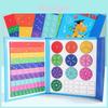 Magnetic Fraction Wall Chart For Elementary Education With Durable Wooden Material