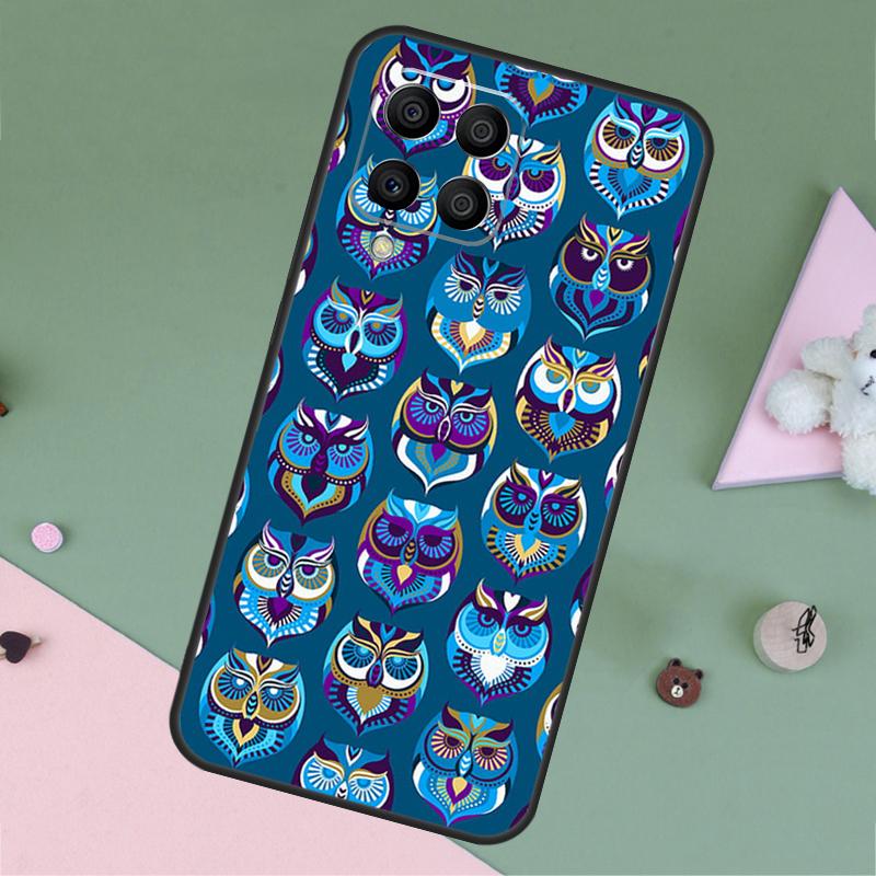 Owl Pattern For Samsung Galaxy M20 M06 M16 M12 M13 M14 M15 M35 M55 M34 M54 M33 M53 M21 M31 M32 M52 Case