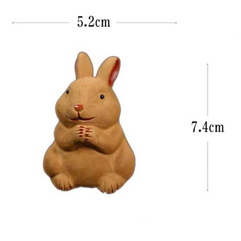 

Чистая ручная работа, поклонение лунному кролику, фиолетовый песок, чай, чайный столик для домашних животных, маленькие украшения для сохранения здоровья One Size жёлтый