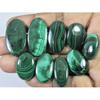 09Pcs Natural Green Malachite Oval Cabochon Loose Gemstone 235Cts. Lot C-457