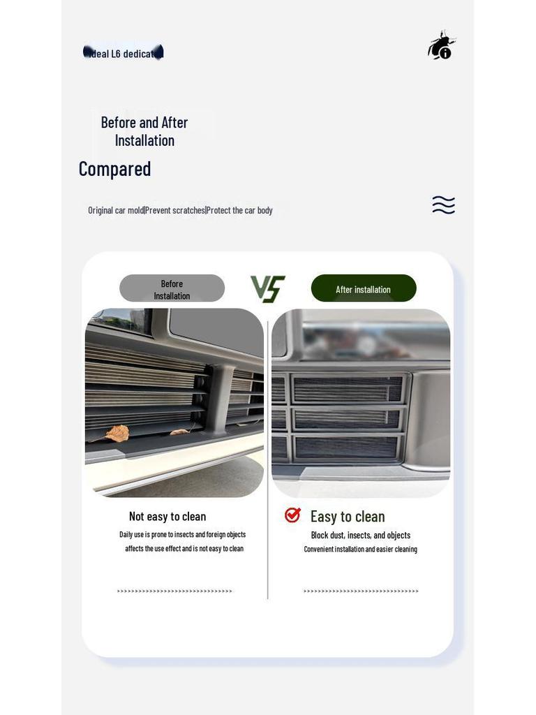 Ideal L6 Car Radiator Insect-Proof & Dust-Proof Grille Net