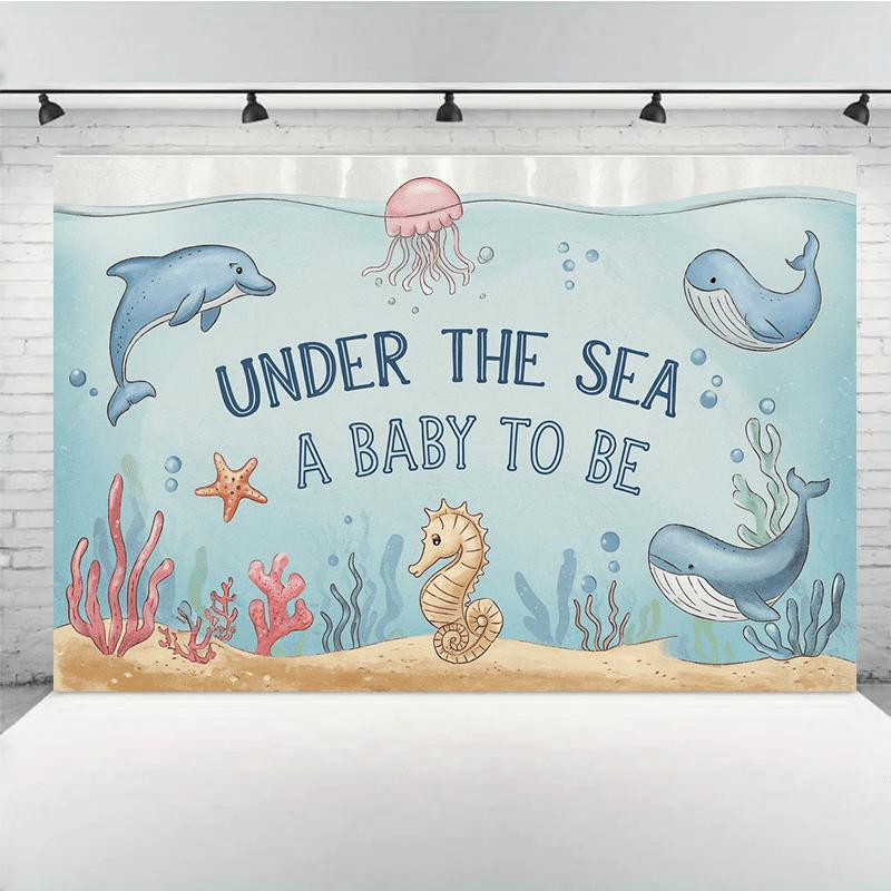 1 piece of underwater background marine life shower decoration marine life photo background suitable for 100x150cm