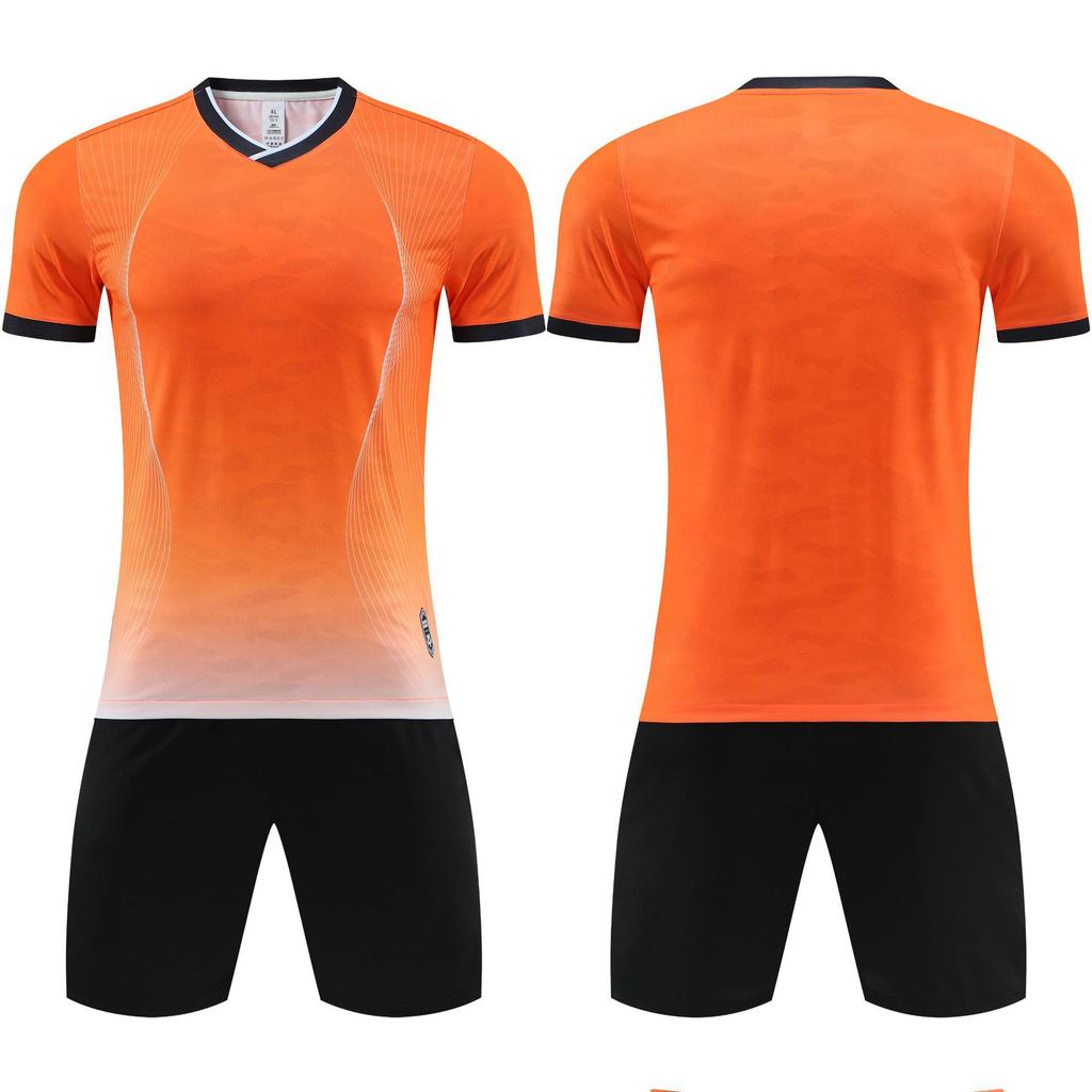 Cross-border Spot 2026 High-end Football Training Clothes, Children's Short-sleeved Summer Competition Clothes, Double-sided Pocket Football Clothes.