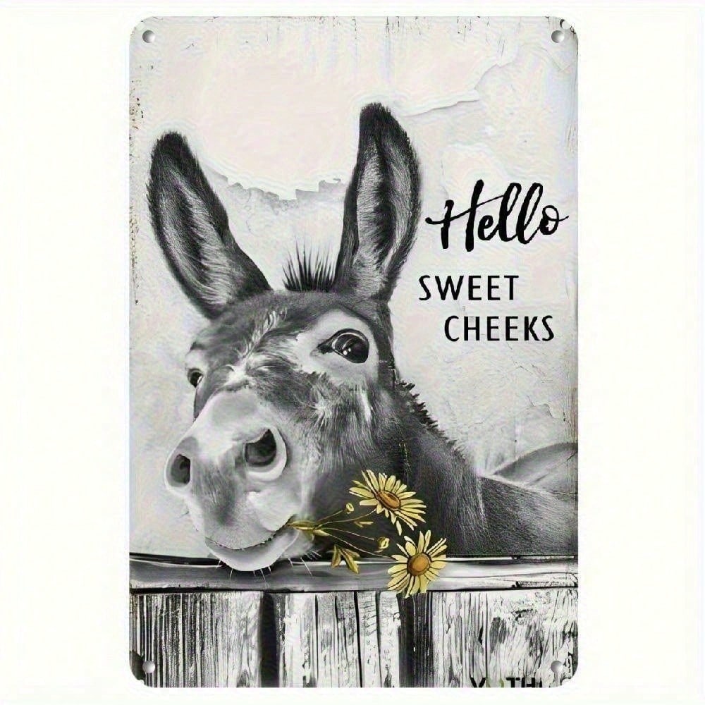 

Metal Wall Art Hello Sweet Cheeks Vintage Kitchen Poster