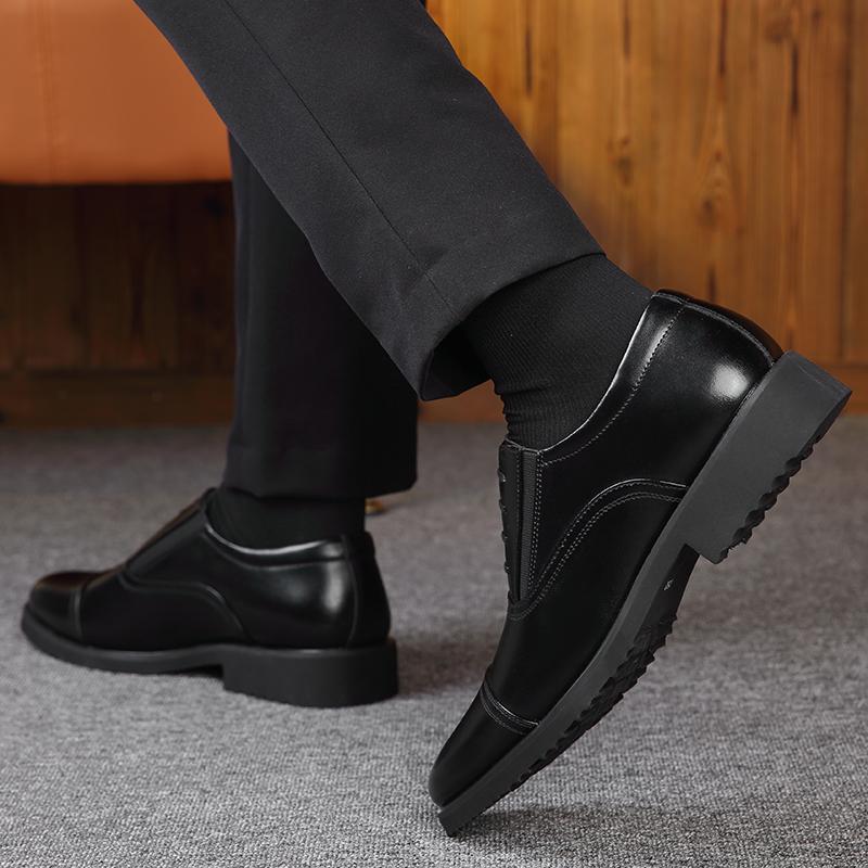 Fashion Men's Classic Oxford Dress Shoes Leather Lace-Up Formal Business Shoes Comfortable Office Wedding Shoes for Men New Brand Flats