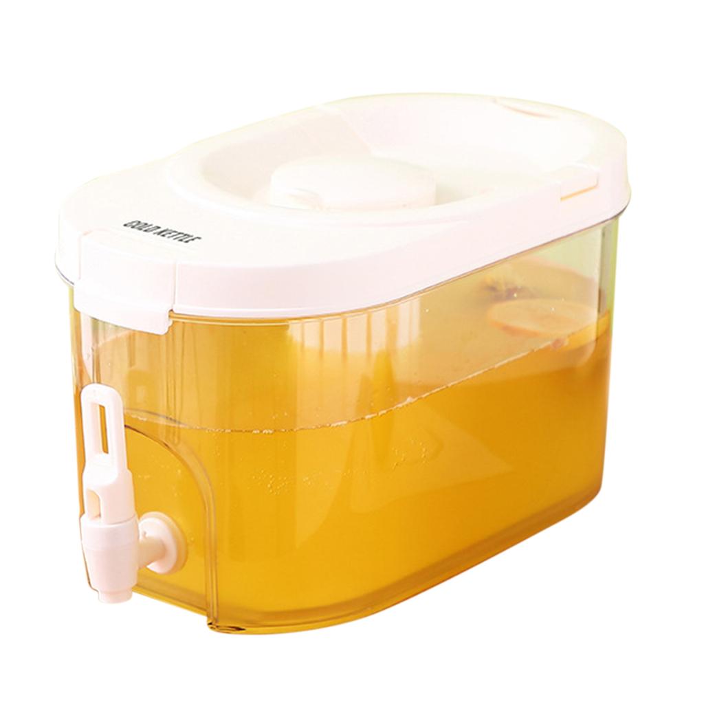 4L Iced Beverage Container with Faucet Refrigerator Juice Milk Beer Containers Large-capacity Leakproof Drinkware for Home Party