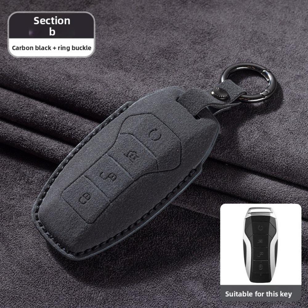 For BYD Song Plus DMI Han EV DM Dolphin 3D Full Cover Suede Car Key Case for Song Pro Tang DMI