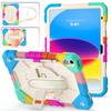 Silicone Protective Case With Wrist Strap IPad 10th Gen 10.9 Inch Rotating Stand Shockproof Anti-Slip Cover