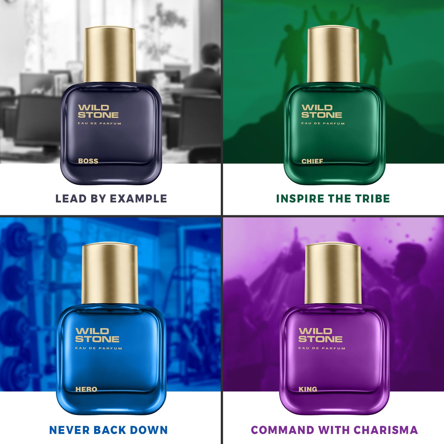 

Wild Stone Perfume Gift Set for Men 4x30ml – Hero | King | Chief | Boss | Premium Grooming & Lifestyle Gift Set | Ideal Gift for Special Occasions 120 ML
