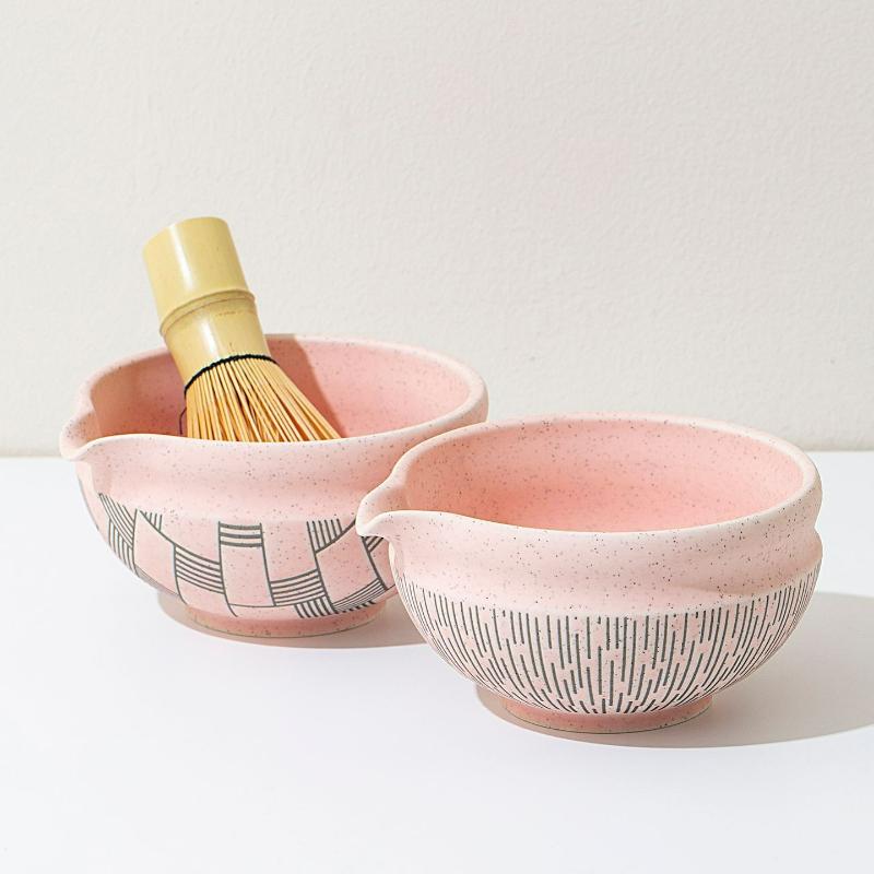 5/7pcs Japanese Matcha Ceramic Tea Set Whisk Ceramic Bowl Bamboo Scoop Sifter Spoon Tea Towel Whisk Holder Matcha Kit Tea Lovers
