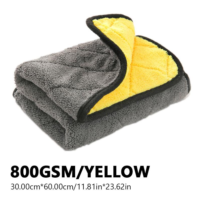 SEAMETAL 800GSM Car Microfiber Cleaning Towel Super Absorbent Drying Auto Detail Clean Towel 1PC