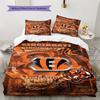 Cincinnati Bengals Pattern Bedding Set Quilt Cover Pillowcase Home Decor Gift (1 * duvet cover + 2 * pillowcase, without core)