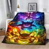 3D Printing Pokemon Anime Cute Cartoon Blanket Fluffy Children and Adults Sofa Plush Bedspread Throw Lunch Blanket for Sofa Bed