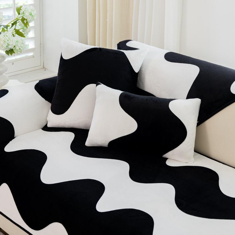 Sofa Cushion New Four-Season Universal High-End Fixed Non-Slip Chenille Cover Leather Sofa Special Seat Cushion