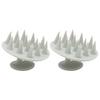 2pcs Silicone Hair Washing Scalp Massager Itch Relief Dandruff Removal Gray Shampoo Brush for Men Women