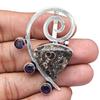 Turtella Jasper Amethyst Gemstone Mother's Day Silver Jewelry Pendant  2"