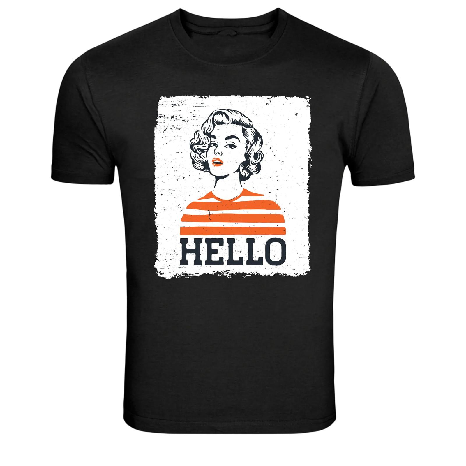 Retro Hello Girl Vintage Pop Art Graphic T Shirt XXXXL