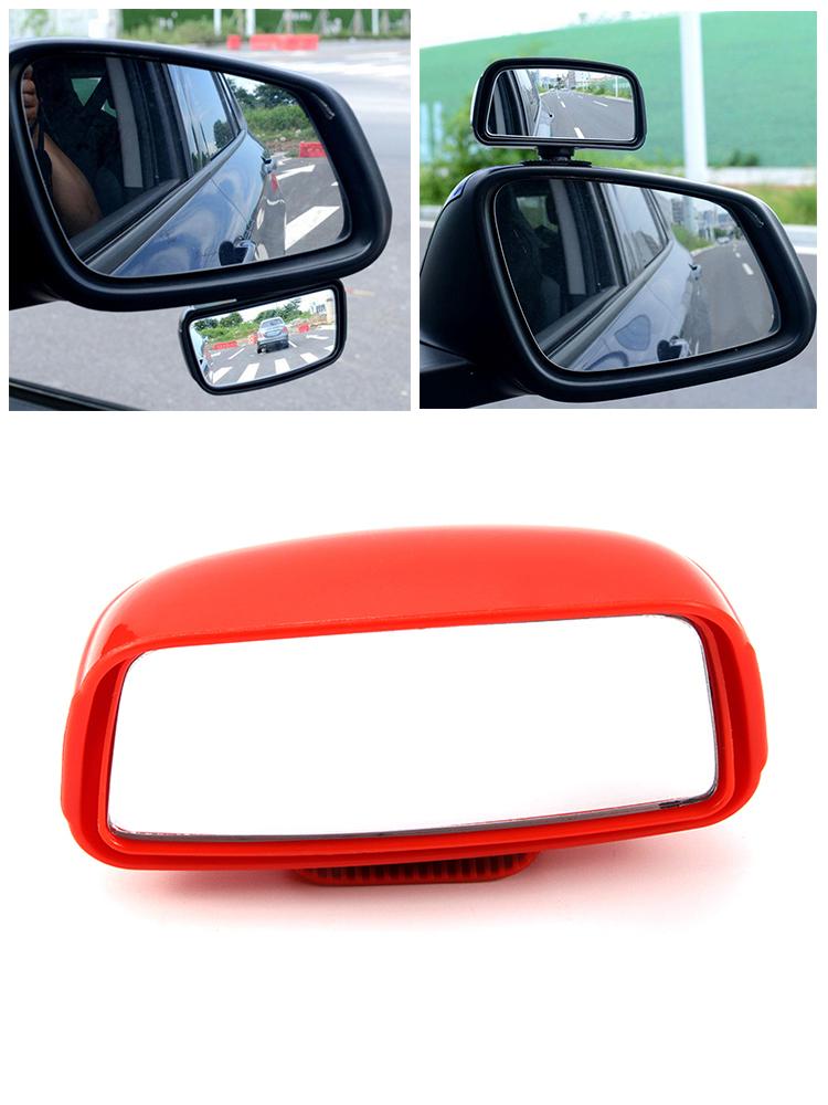 007 Auto Rückspiegel Vorder- und Hinterräder Rückfahrhilfe Toter Winkel 360 Grad Weitwinkel reflektierendes großes Sichtfeld