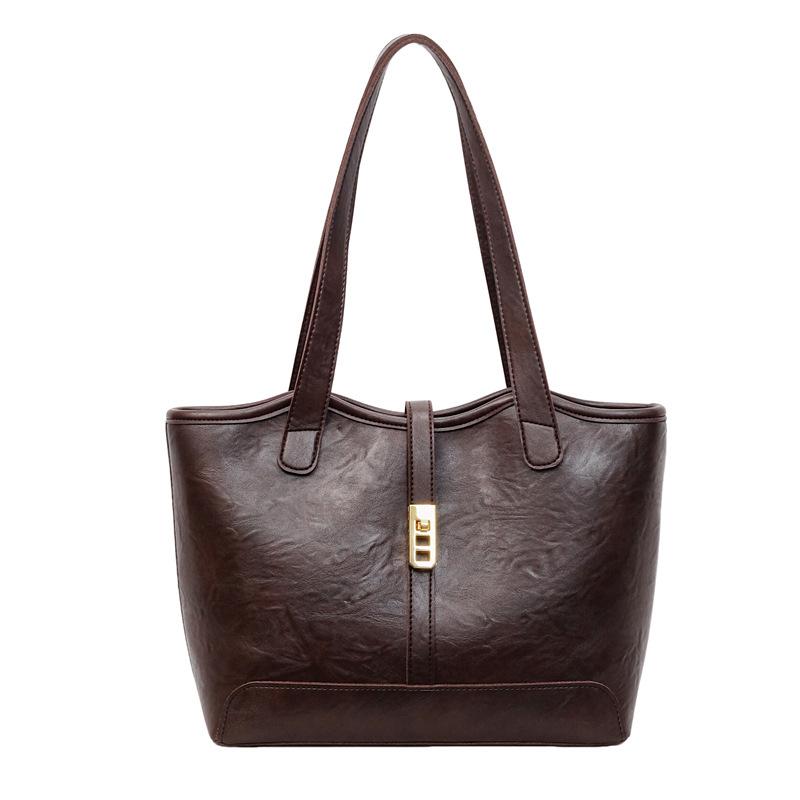 Retro nowa jesienno-zimowa torebka o dużej pojemności, elegancka, modna, casualowa torba na ramię, shopperka, trend