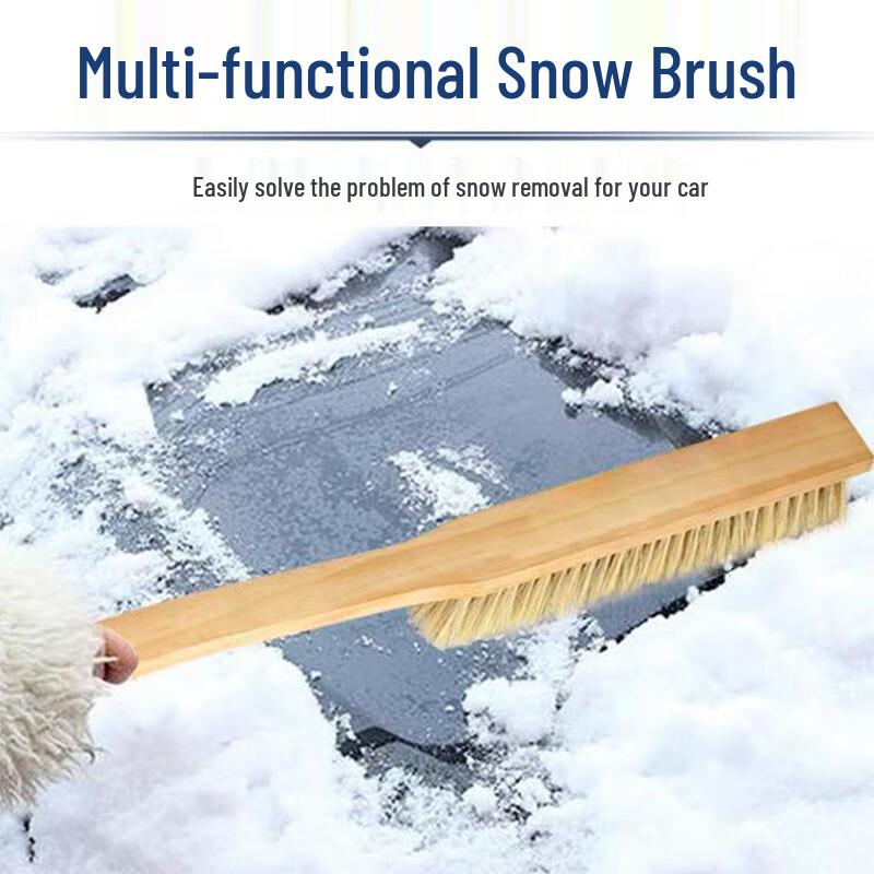 Brosse à neige en bois