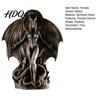Demoness Collectible Statue Female Demon Resin Figurine, Gothic Succubus for Halloween, Ornament Winged Tabletop Decoration Home Office Retro Decor