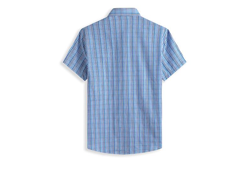 Men’s Plus Size Multi-Color Plaid Short-Sleeve Shirt