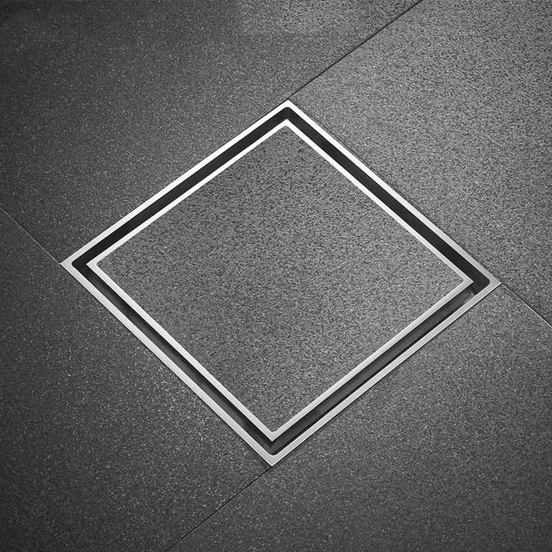 Tile Insert Drain Square Invisible Bathroom Floor Drain 10X10cm Shower Drain Brass Fine Floor Drain