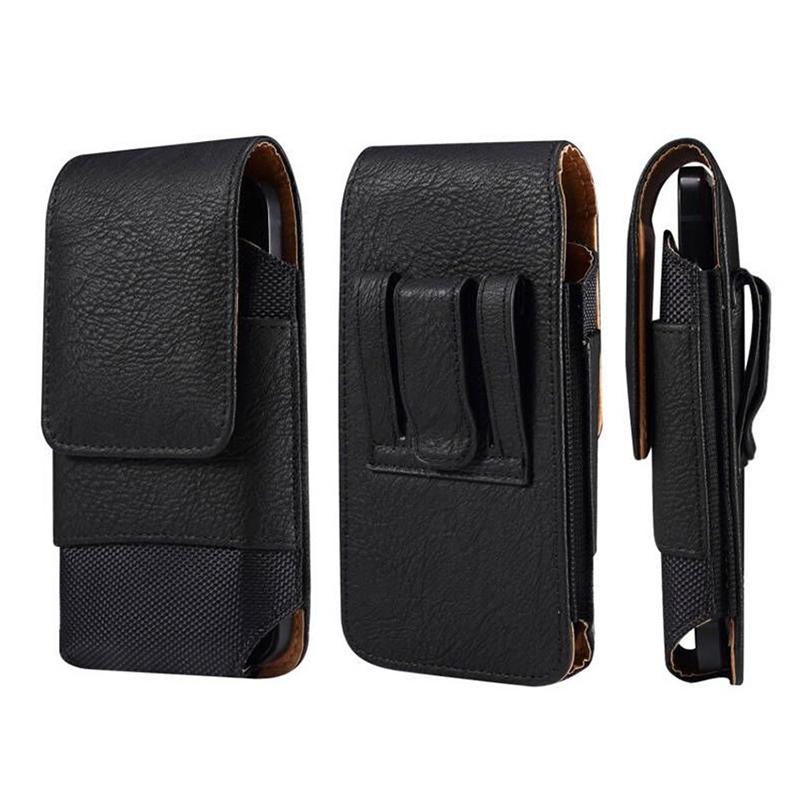 Bolsa de Cintura Masculina de Couro Universal Case com Clipe de Cinto para Celular Para IPhone 15 14 13 12 Pro Max Samsung Galaxy S22 S23 Xiaomi Huawei