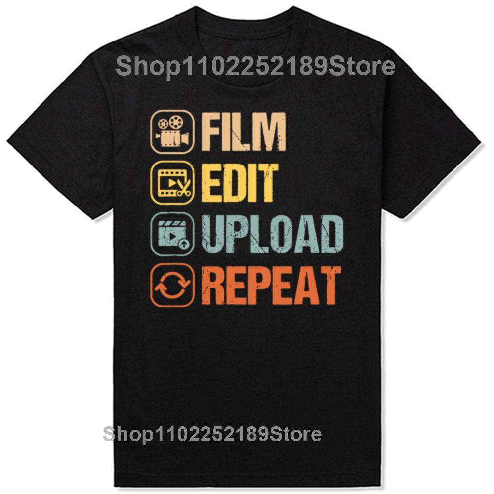 Graphic Cotton Streetwear Short Sleeve Vintage Movie Director Gifts Tshirt Camera Vintage Film Making Filmmaker T Shirt Summer