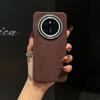 Premium Itanlian Sueded Leather Case For Huawei Mate 60 70 80 Pro Max Magsafe Metal Camera Bezel Cozy Grip Back Cover