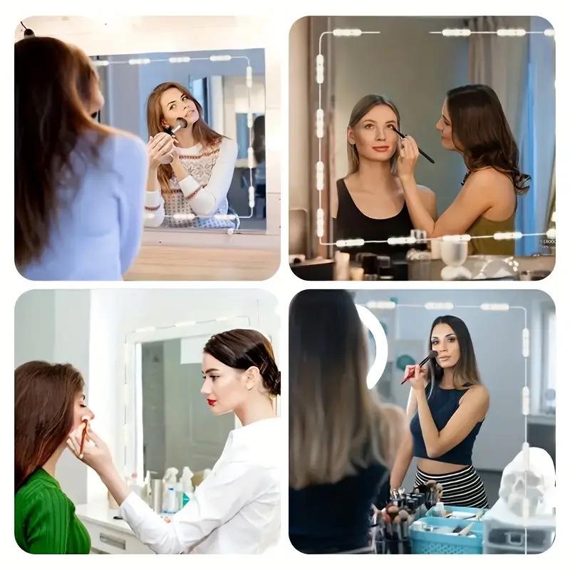 USB 5V LED Vanity Mirror Light - Waterproof, Self-Adhesive, Punch-Free Makeup Light for Bathroom