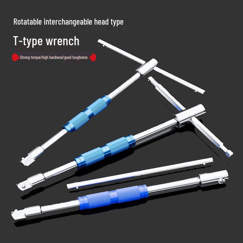 1/2" T-Handle Multi-functional Fly Wrench with Labor-saving Sliding Conversion Head