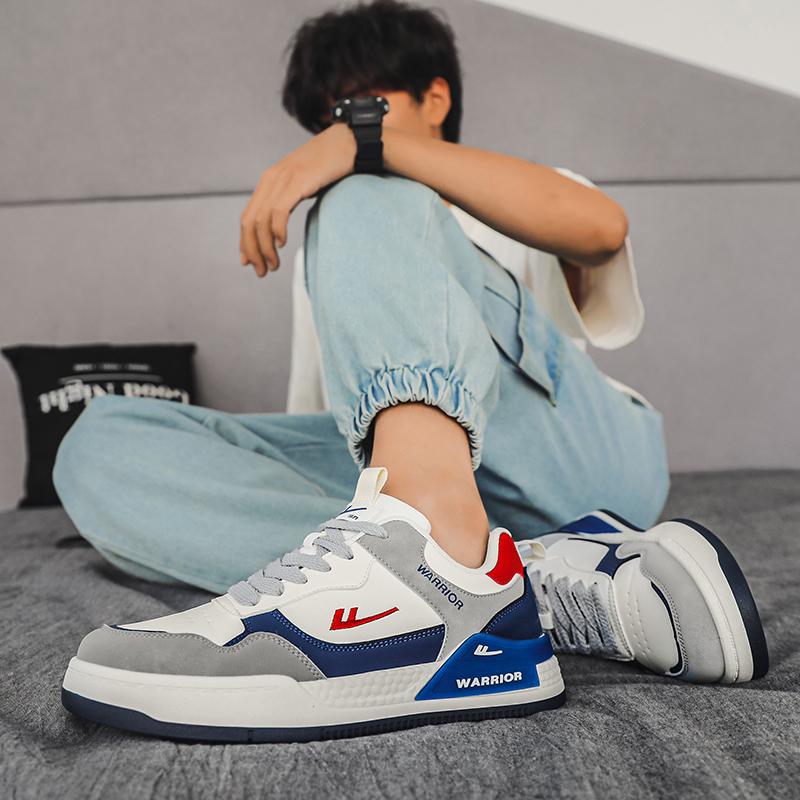 Warrior Casual Versatile Comfortable Soft Sole Non-Slip Shock Absorbing Wear-Resistant Breathable Low-Top Skate Shoes Men Sneaker WBN(JS)-100601
