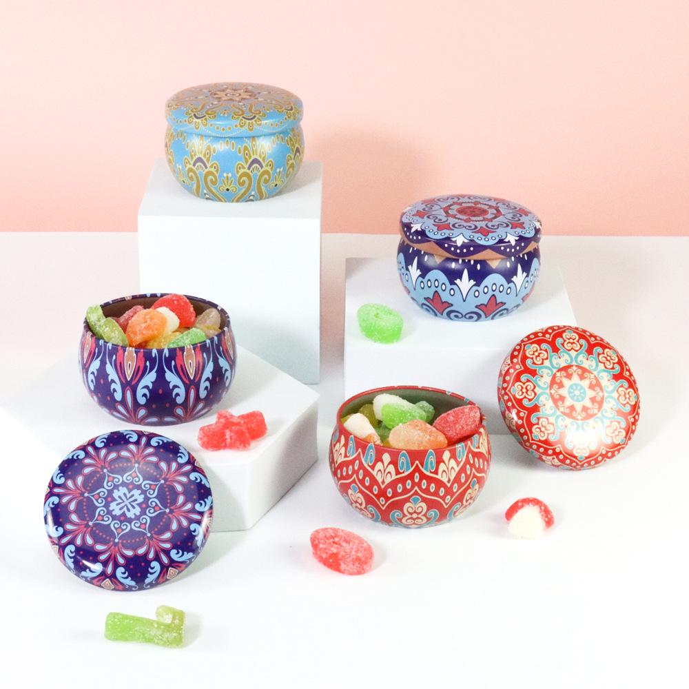 2.2 Oz Tea Pear Paste Candy Tin Gift Box with Candle Can Storage