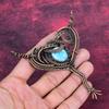Larimar Pendant Copper Wire Wrapped Pendant Handmade Jewelry Gemstone Pendant