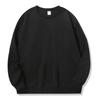 Unisex Fleece-Lined Crew Neck Sweatshirt - Solid Color, Loose Fit, Long Sleeve Base Layer for Autumn & Spring