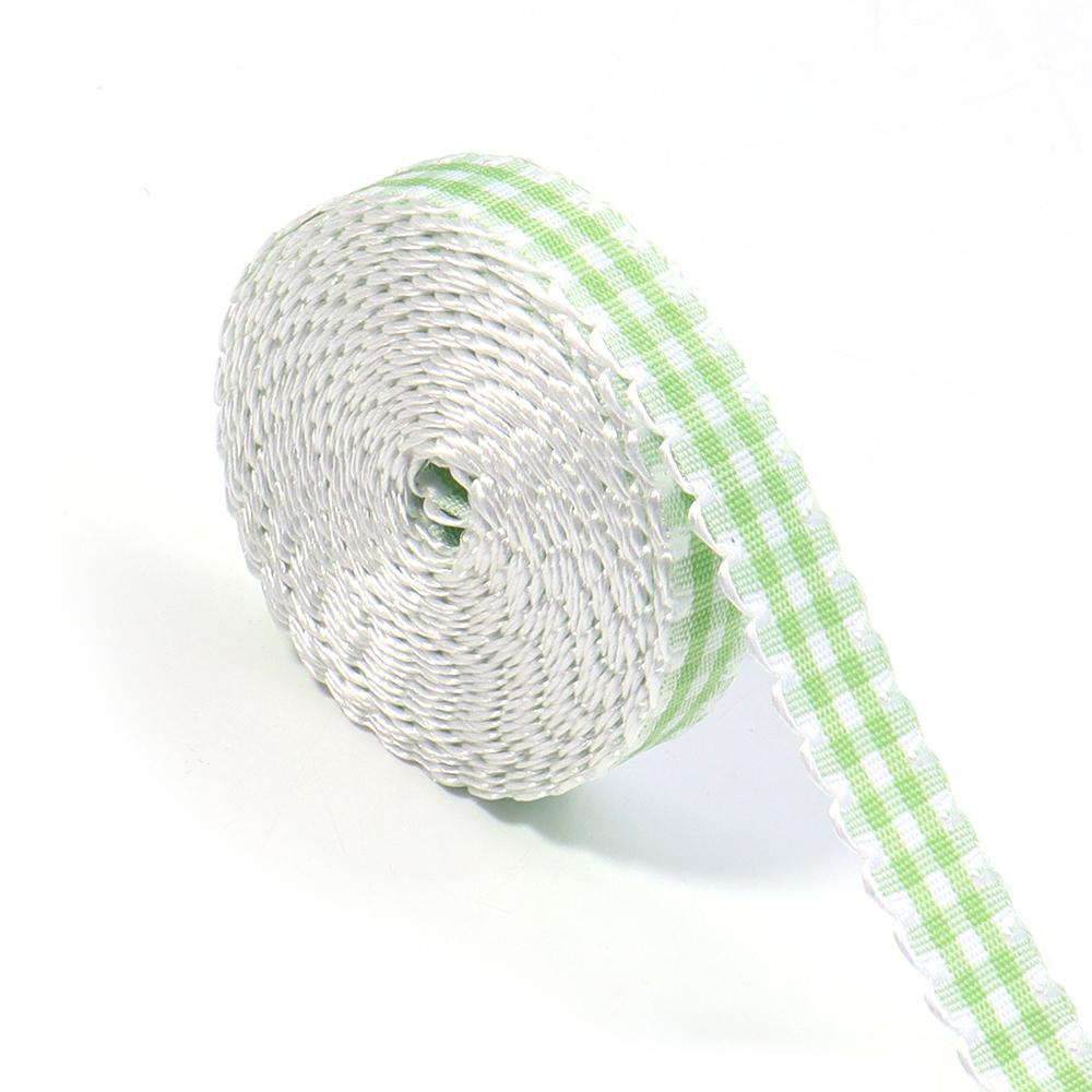 5Yards Wavy Lace Checkered Ribbon Colorful Plaid Satin Ribbon For Flower Gift Packaging DIY Clothing Accessories Home Decoration