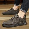 Summer Breathable Casual Flat Shoes Lightweight Soft-soled Sports Black Trendy Shoes
