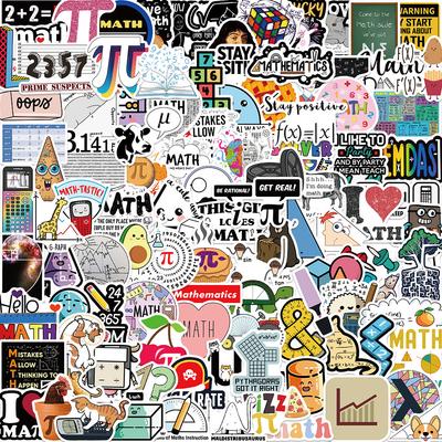 108 Cartoon Math Graffiti Stickers Decorate Guitar Notebook Suitcase DIY Waterproof