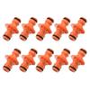 10pcs Garden Watering Hose Connector Pipe Joint Tube Quick Double Male Fitting