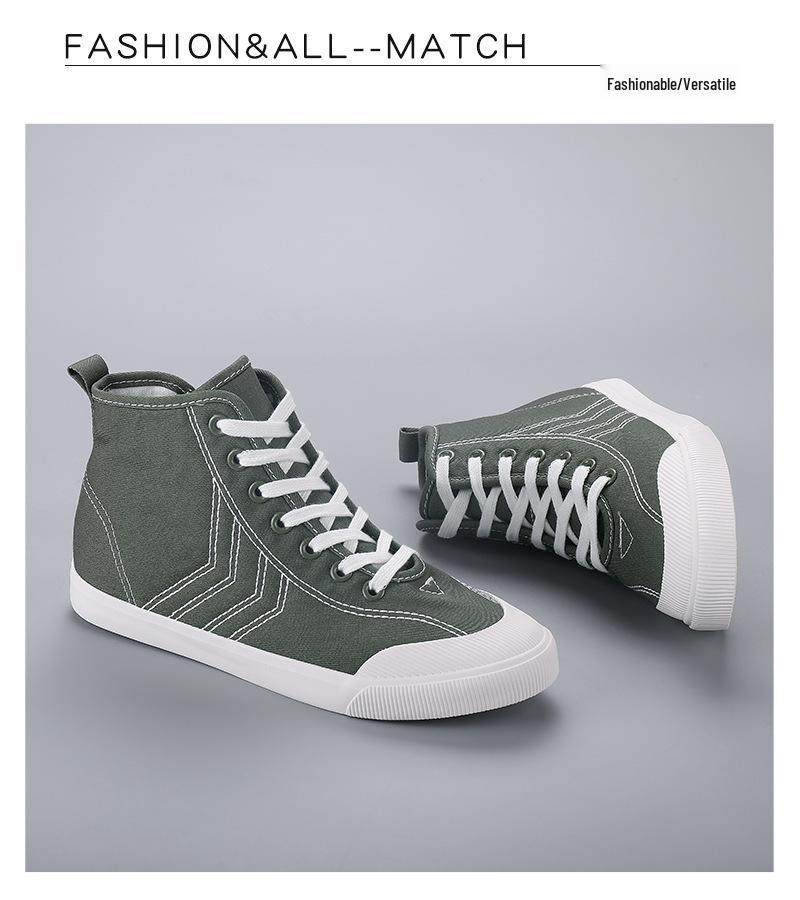 2026 Spring Women's Breathable High-Top Canvas Sneakers – Classic Versatile Casual Shoes